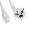 CAVO DI ALIMENTAZIONE CON SPINA SCHUKO ANGOLATA e IEC320 C5 0,50 m COLORE BIANCO